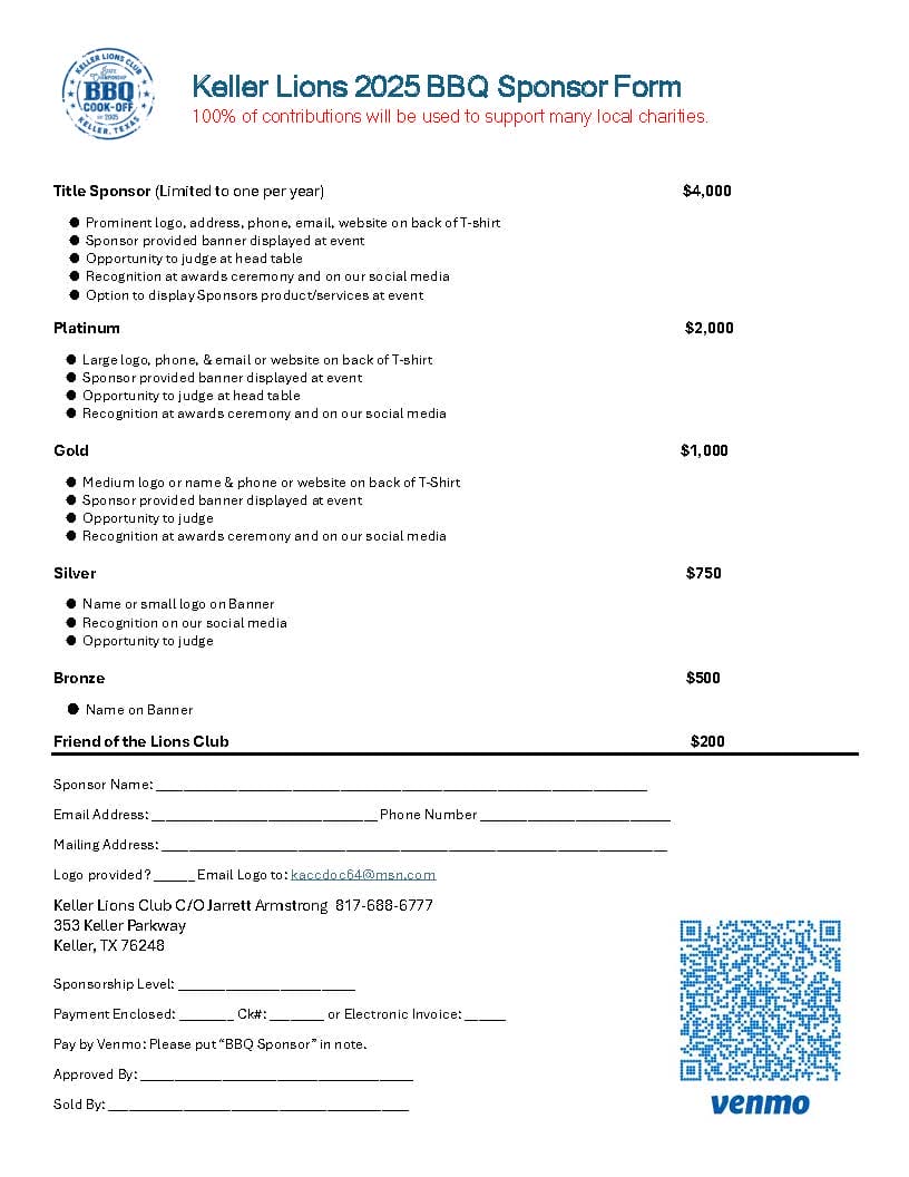 2025 BBQ Sponsor Form