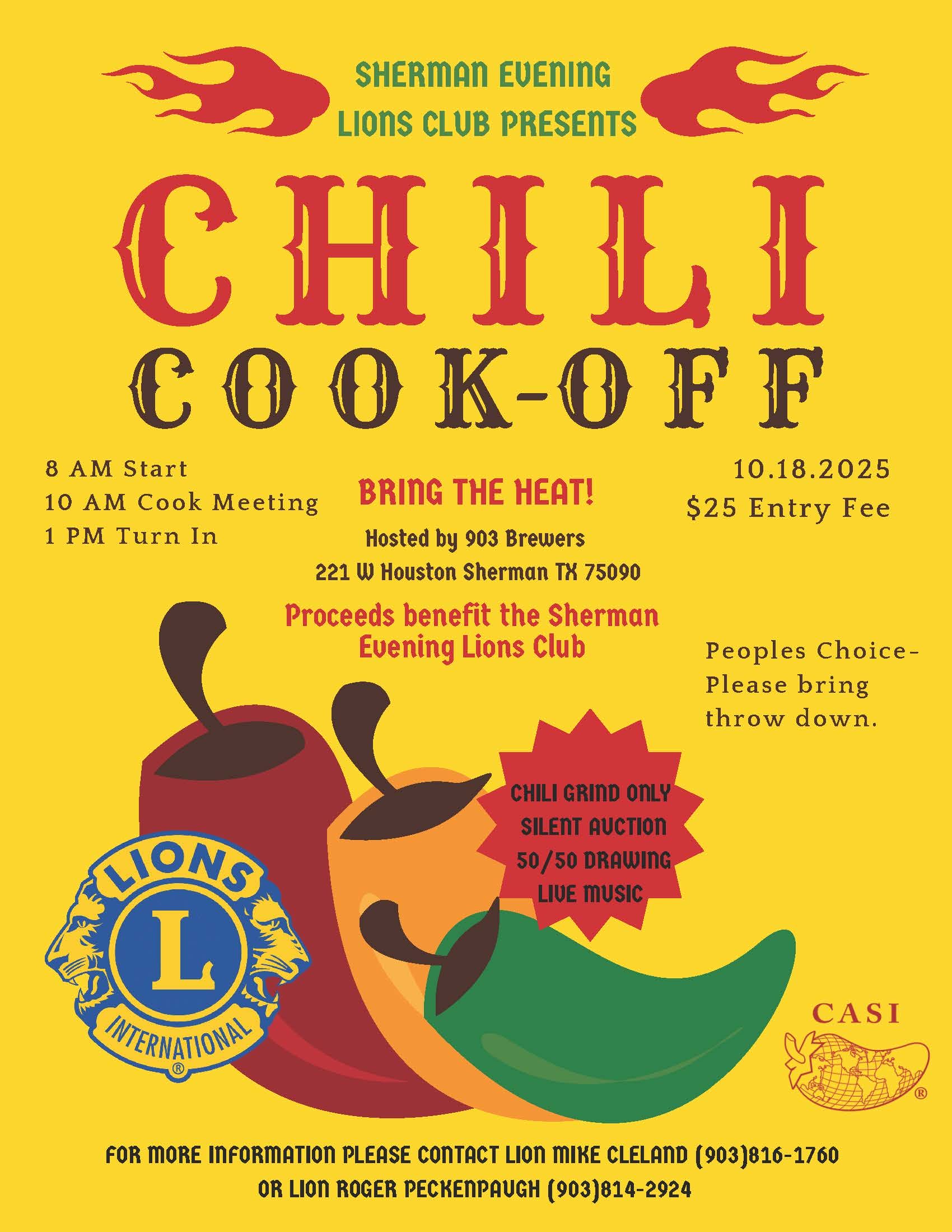 Chili Cook Off Flyer Oct 18
